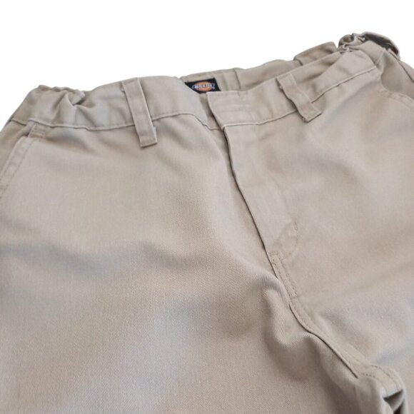 Dickies Men's Wide Leg Pants Size 14 Khaki Elastic Waist Relaxed Fit - Picture 4 of 8